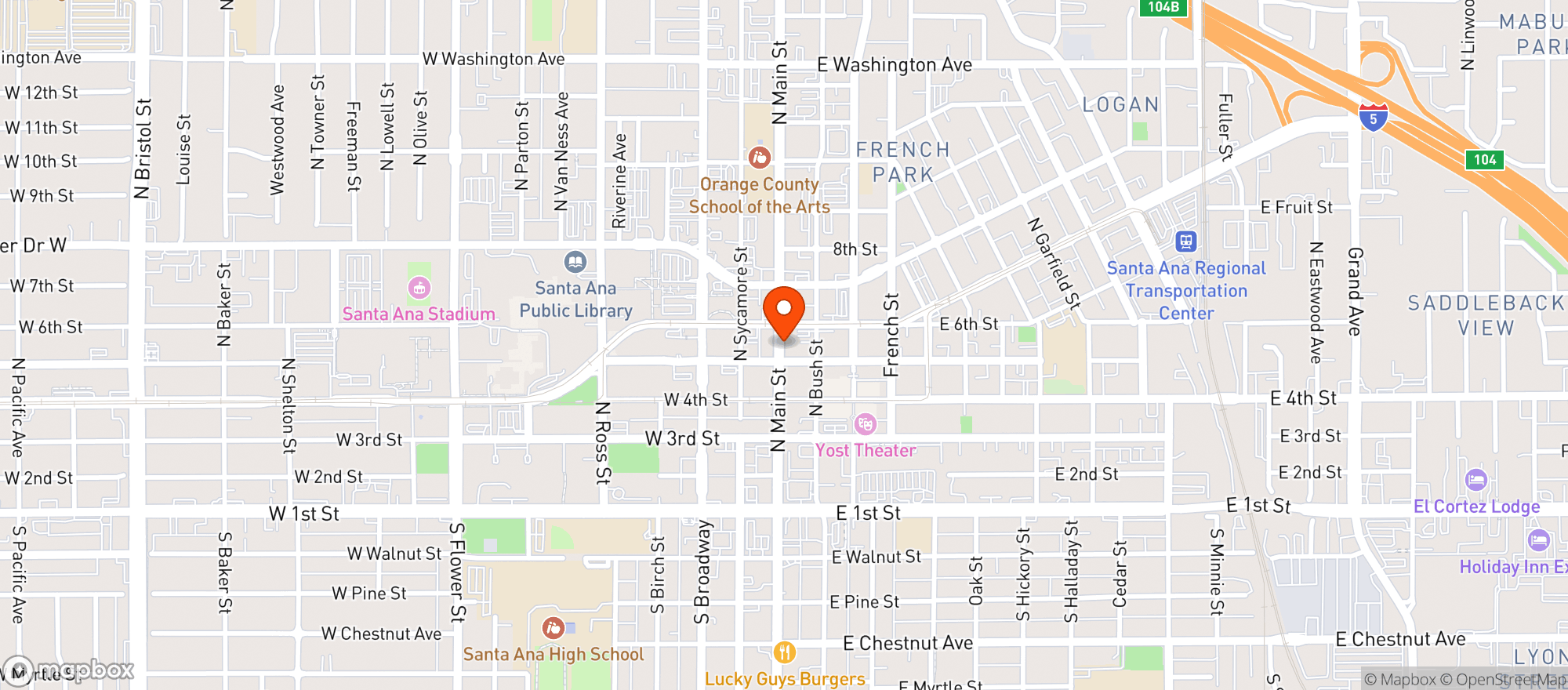 Map showing Mcfadden Public Market