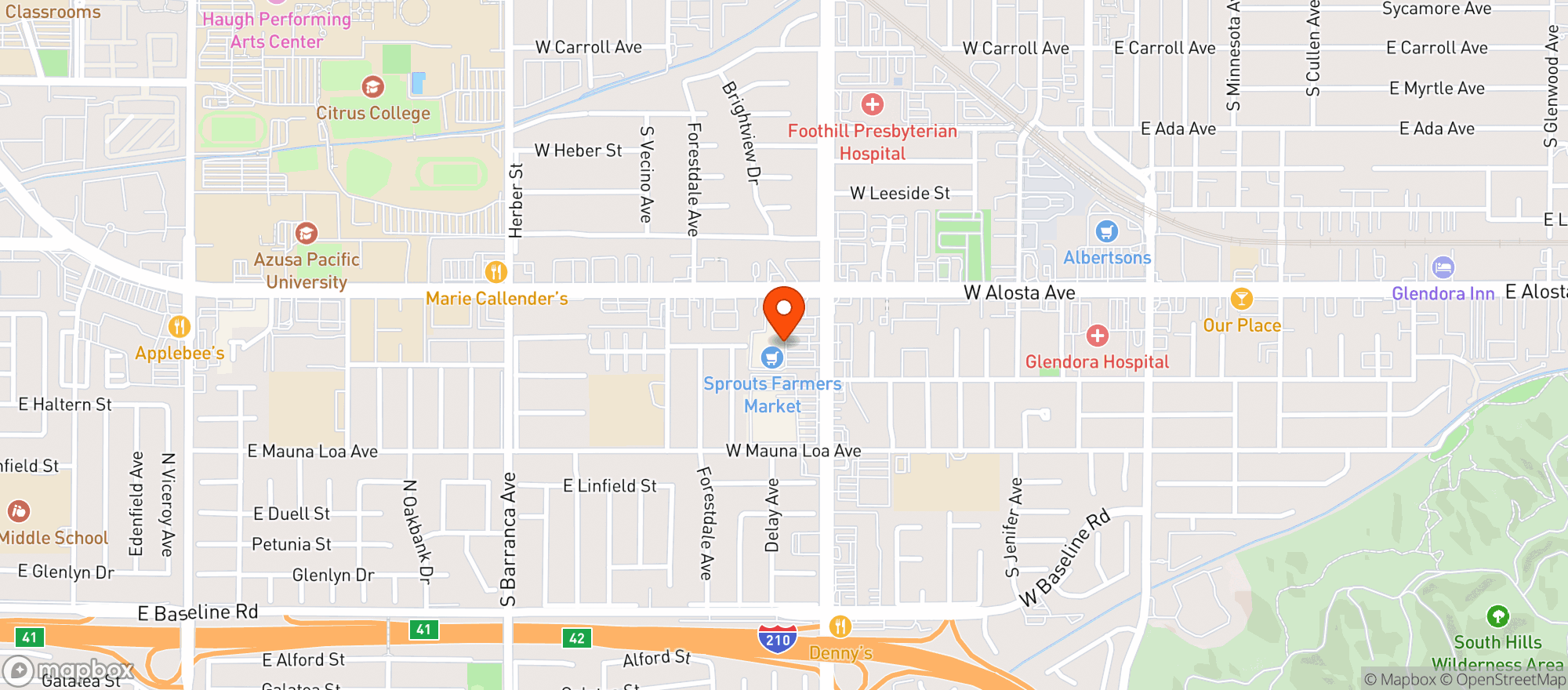 Map showing Sprouts Farmers Market