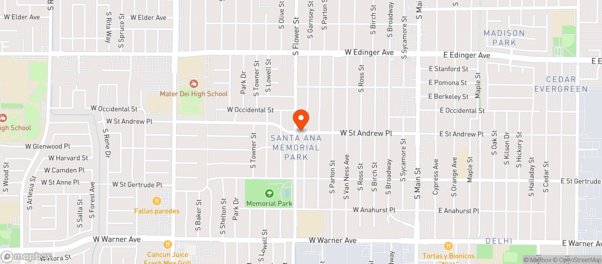 Map showing Happy's Liquor