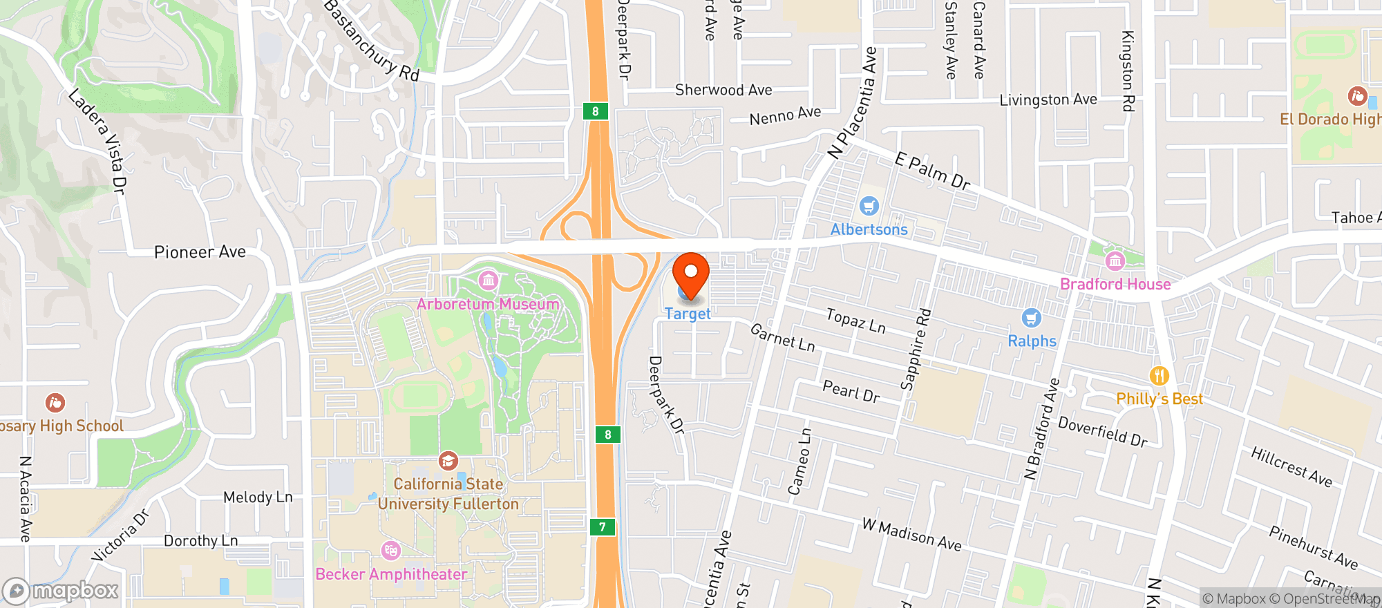 Map showing Target