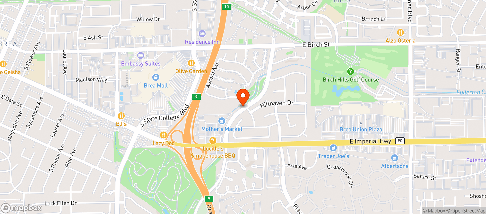 Map showing Mothers - 07 - Brea