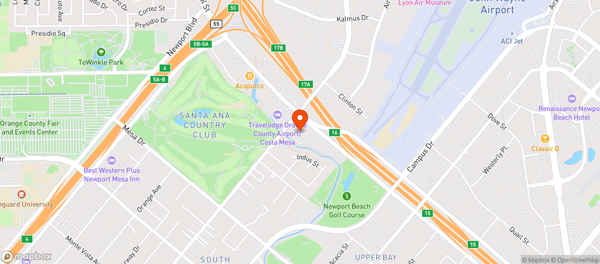 Map showing Ayres Hotel