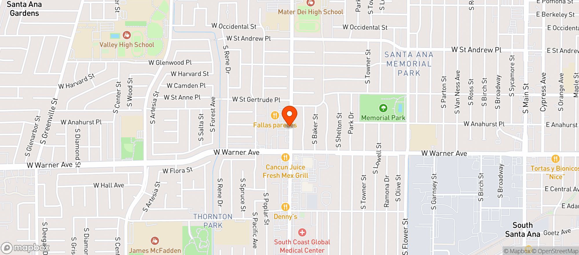 Map showing Rosa Madera