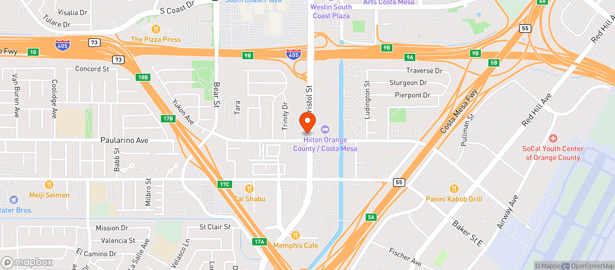 Map showing G & M Food Mart