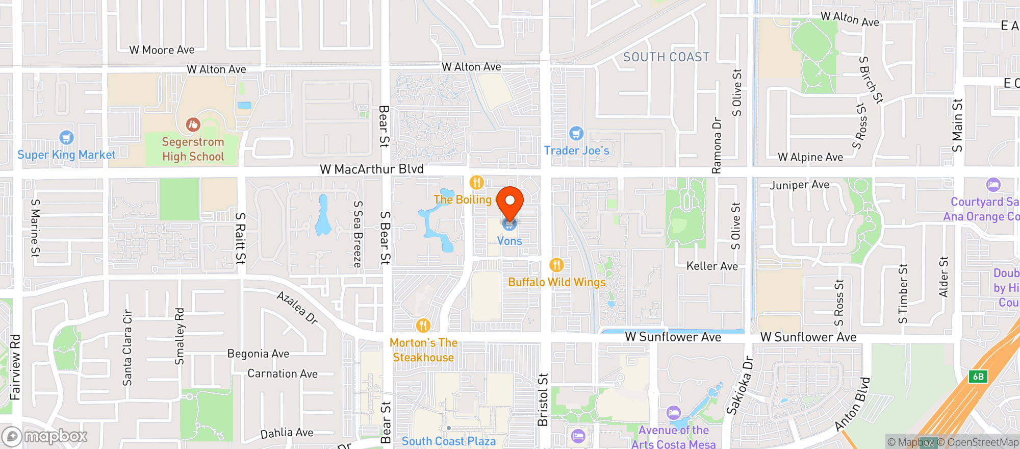 Map showing Vons