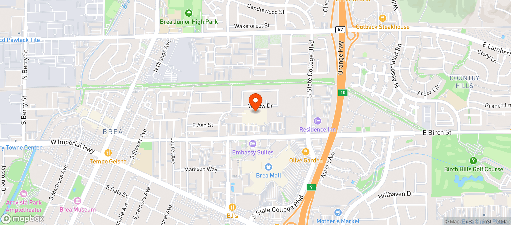 Map showing Target