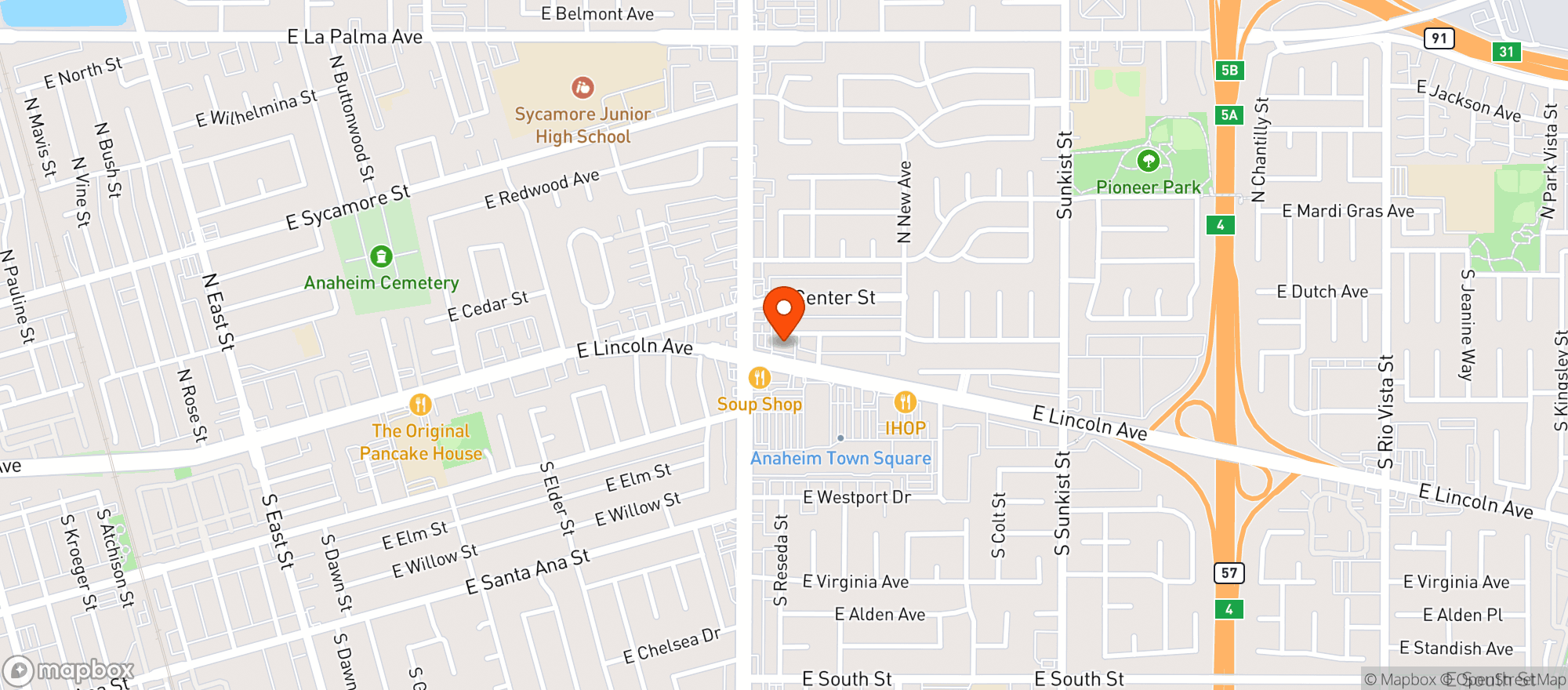 Map showing Walgreens #5744
