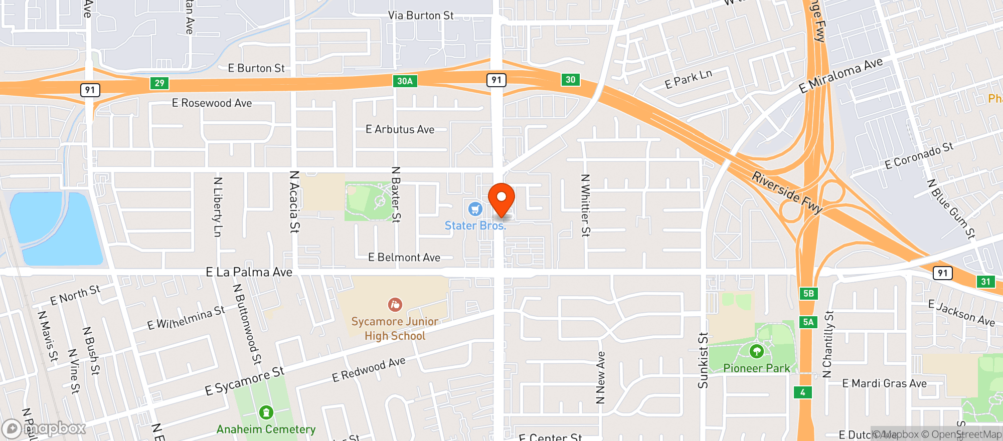 Map showing M & M Liquor Market