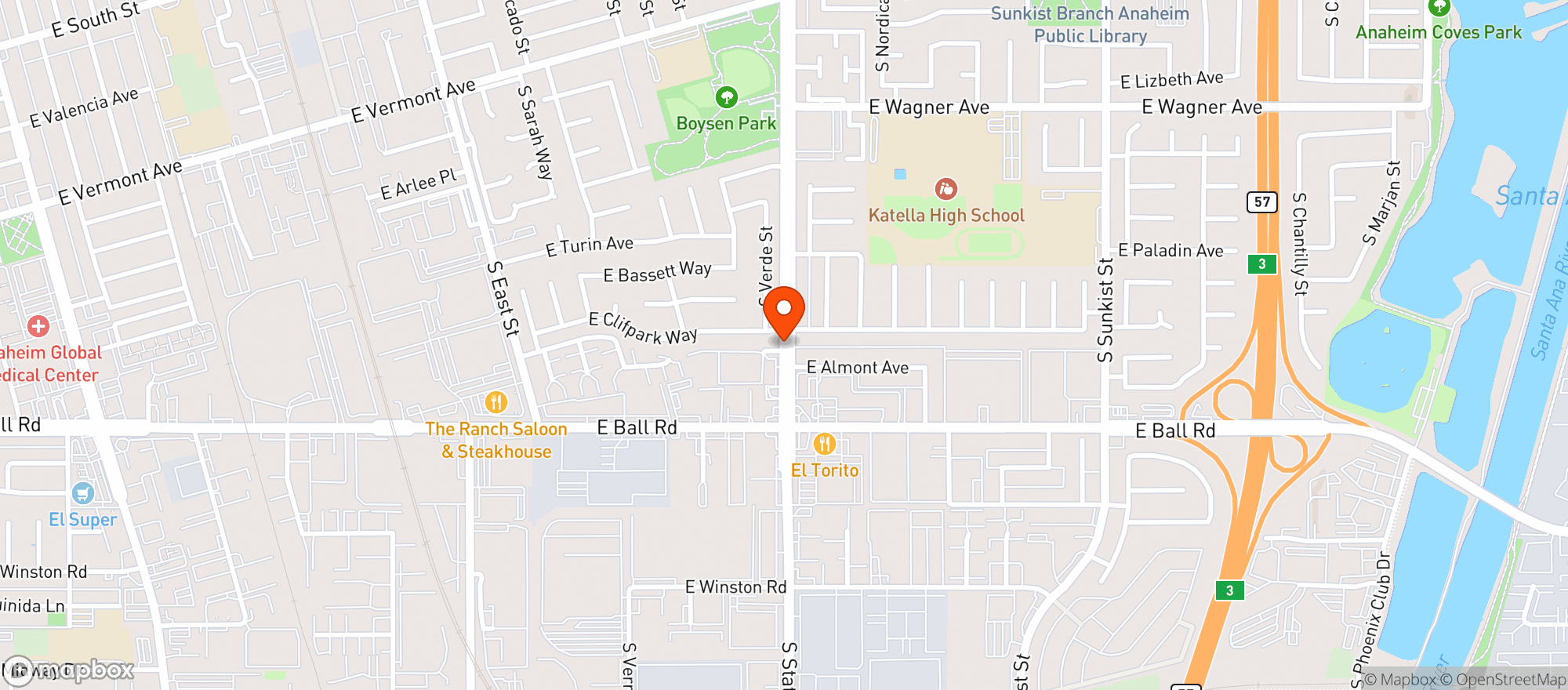 Map showing HONEY SMOKE SHOP
