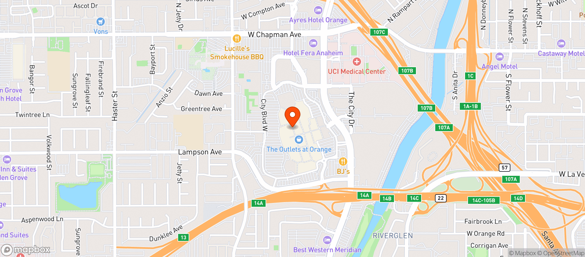 Map showing Gnc