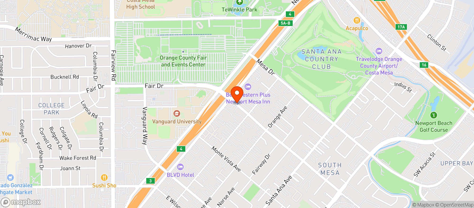 Map showing Circle K