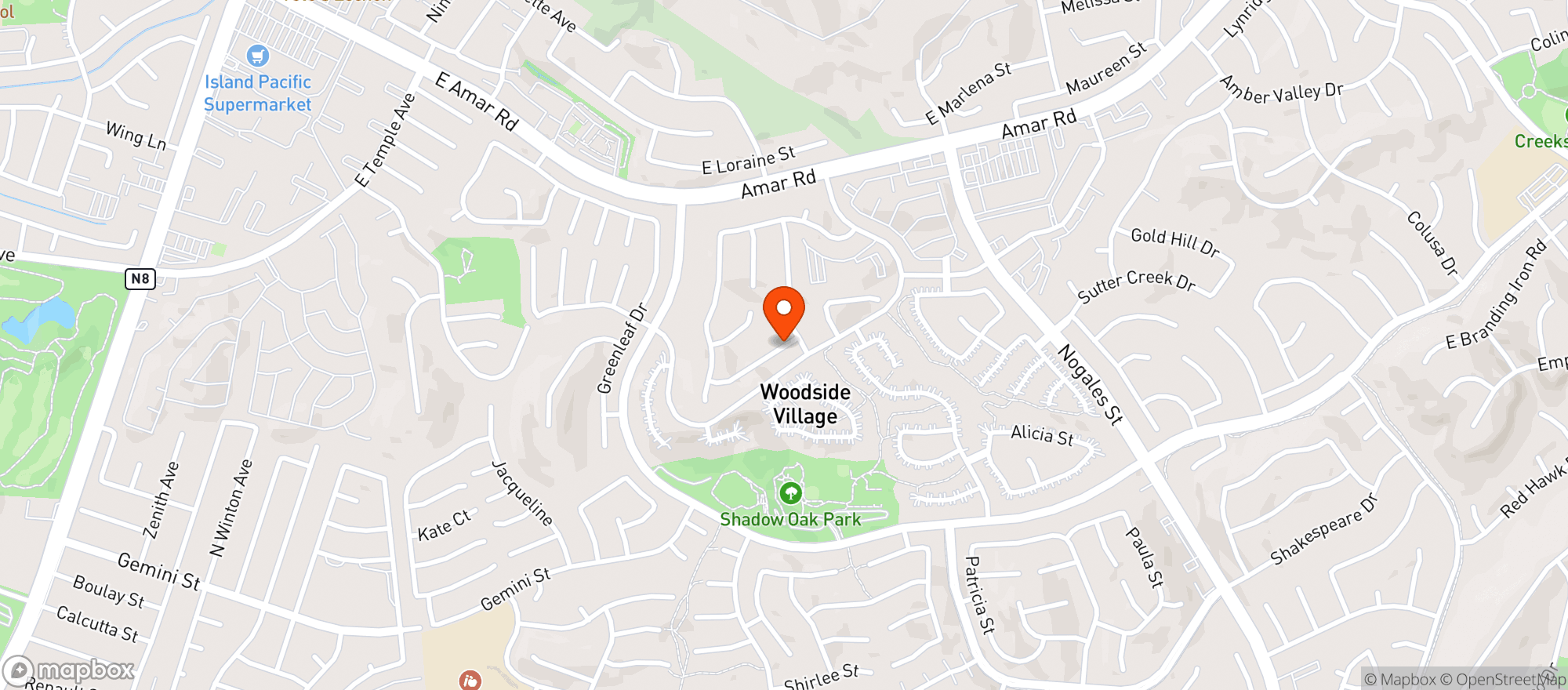 Map showing 7 Eleven #14003