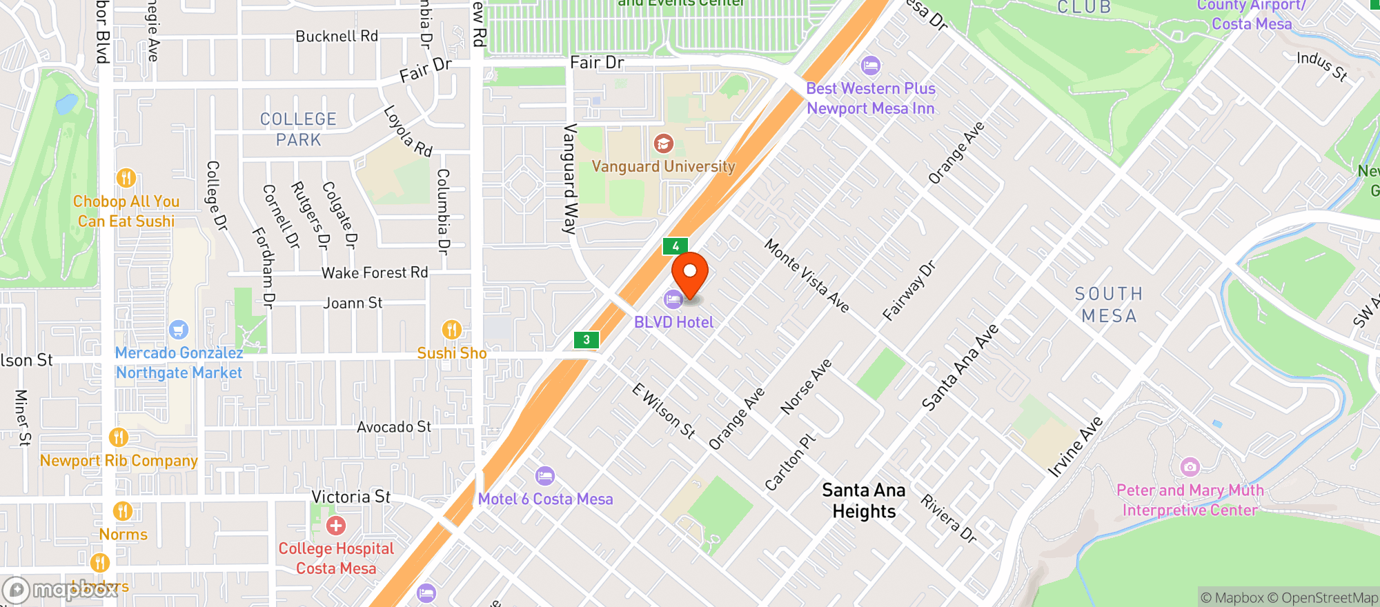Map showing Off The Charts - Costa Mesa 2