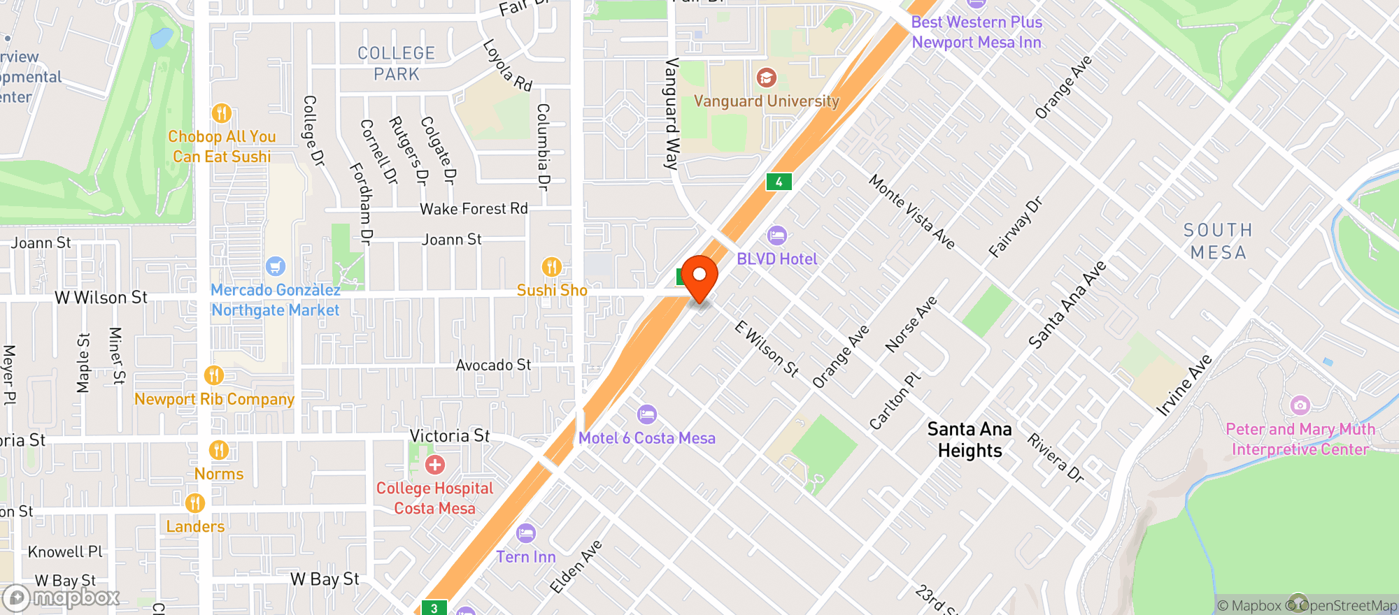 Map showing Circle K