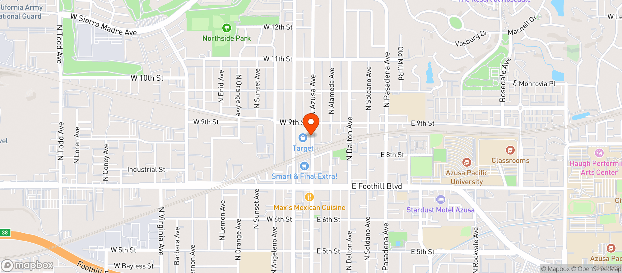 Map showing Target
