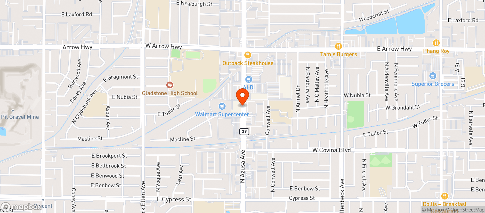 Map showing Walmart Supercenter