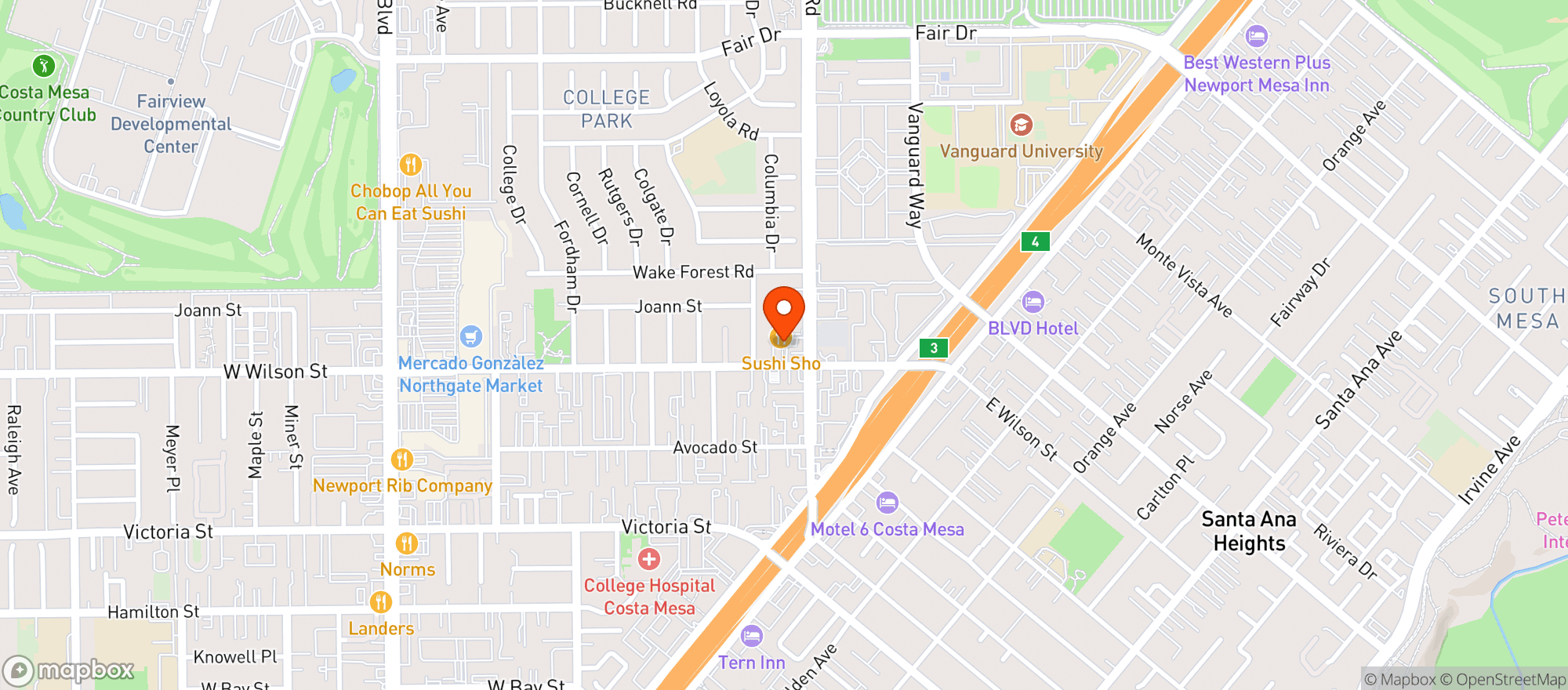 Map showing Kings Food & Liquor