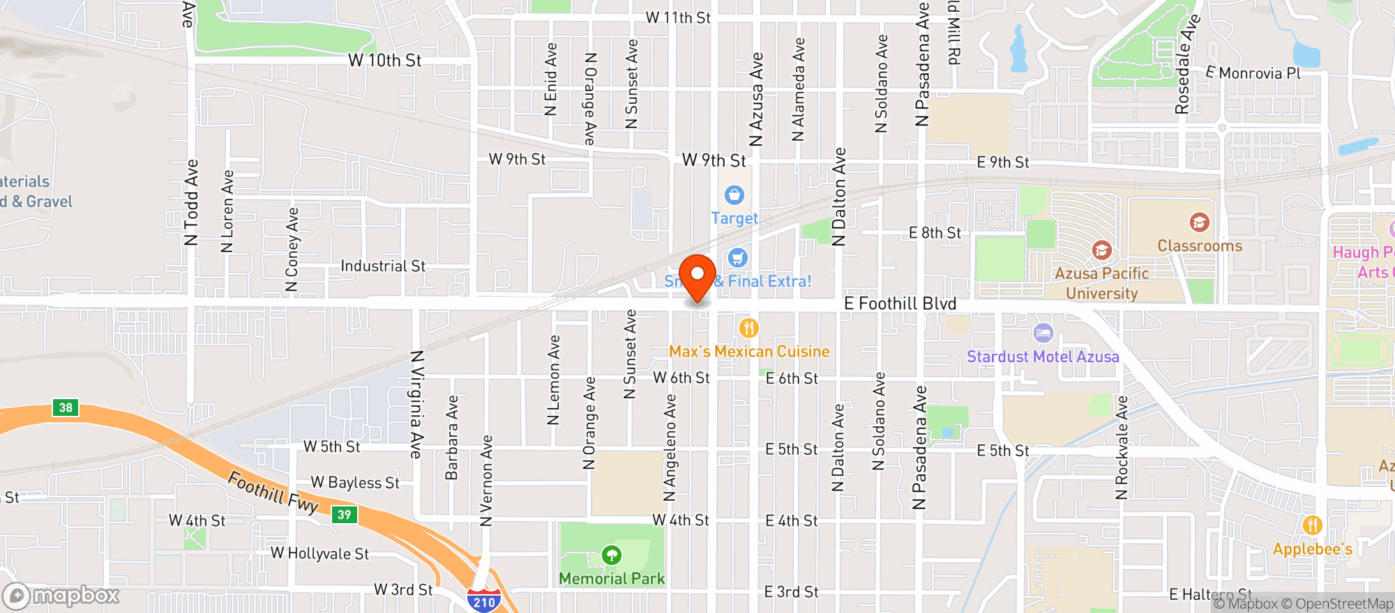 Map showing Franks Liquor
