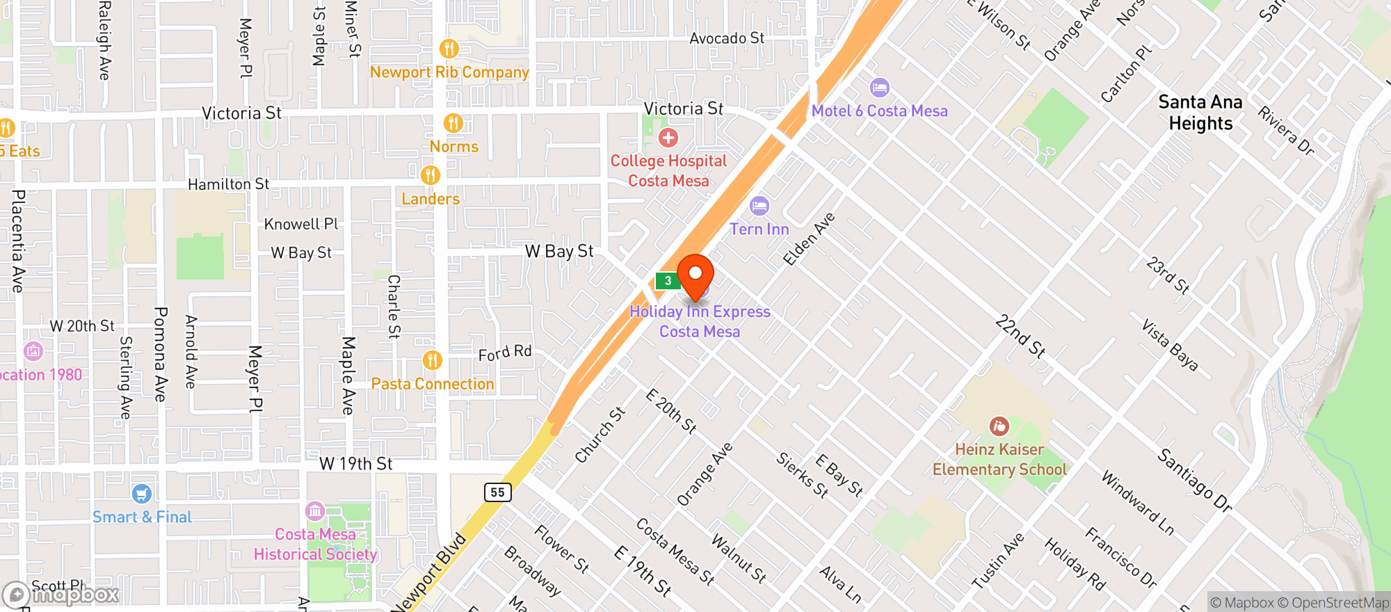 Map showing Minute King Liquor - Newport