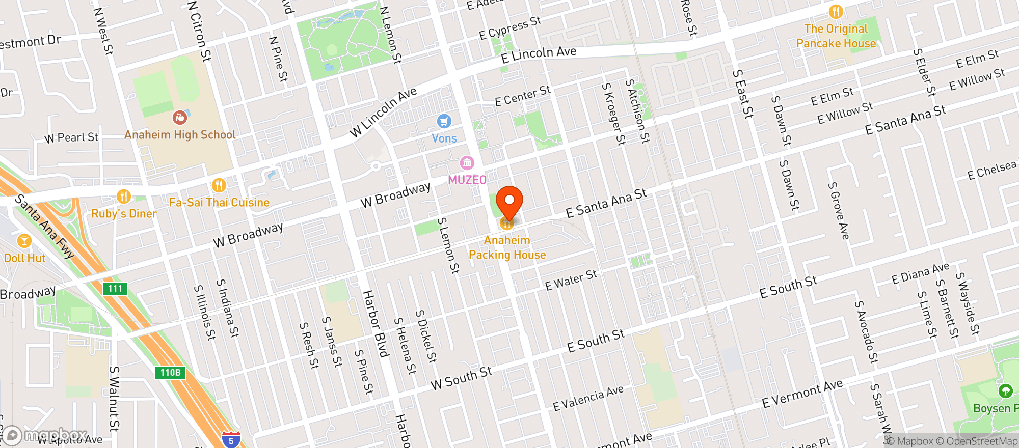 Map showing BXCR Wine Bar