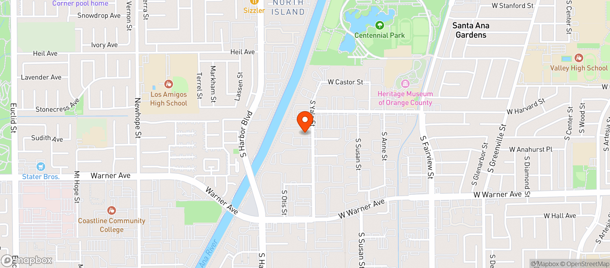Map showing West Clinik