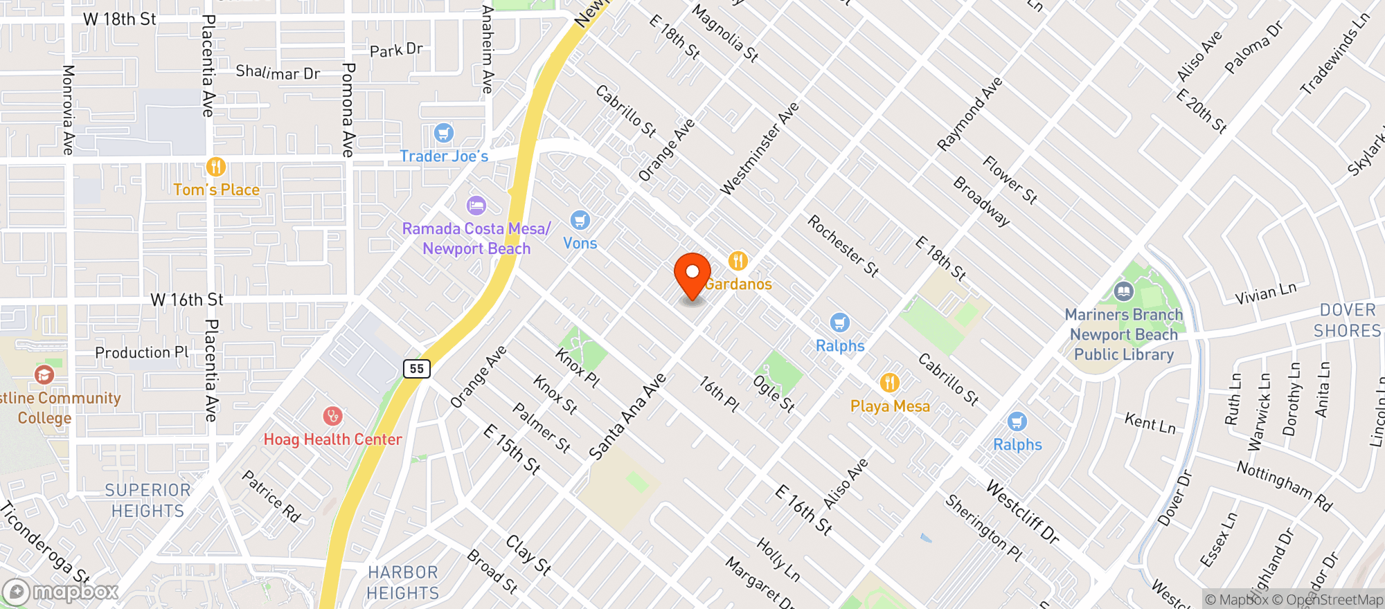 Map showing Target
