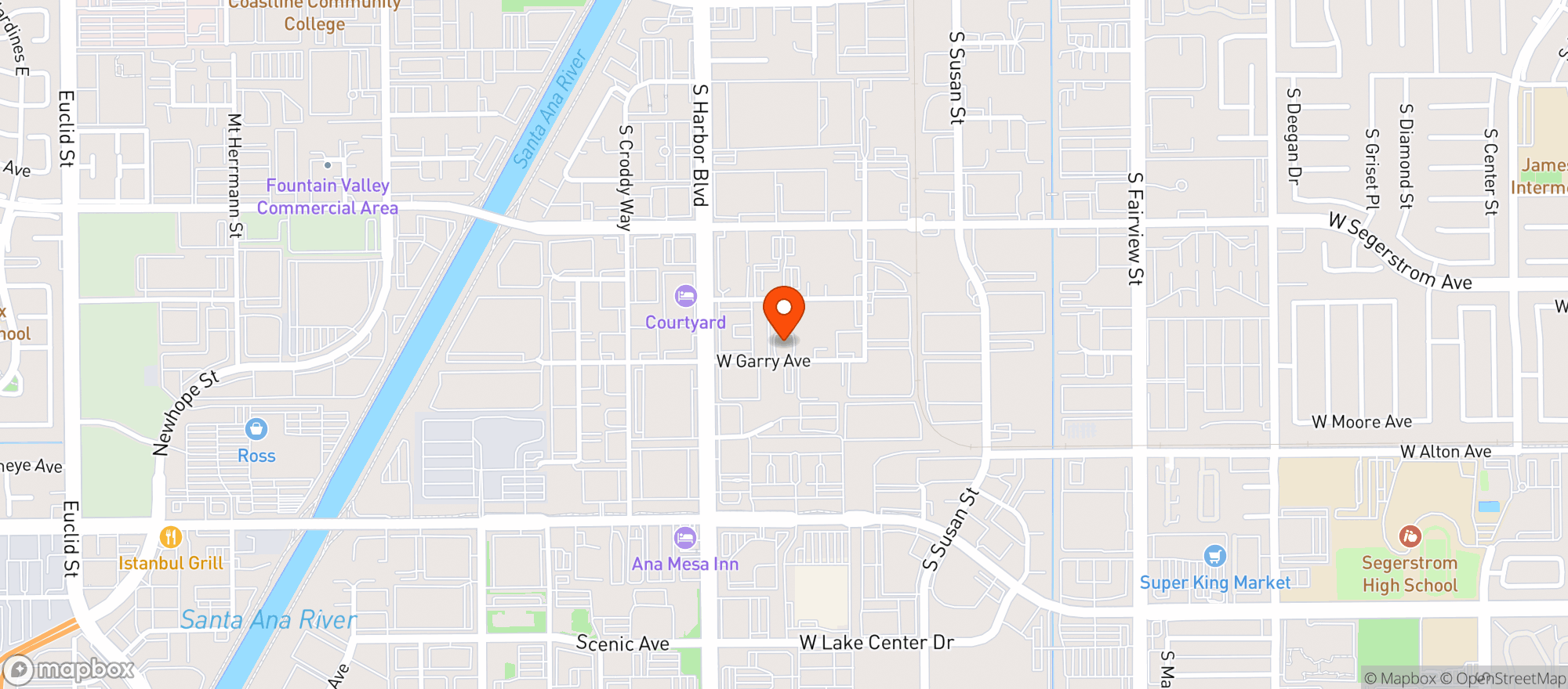 Map showing Ashe Society - Santa Ana