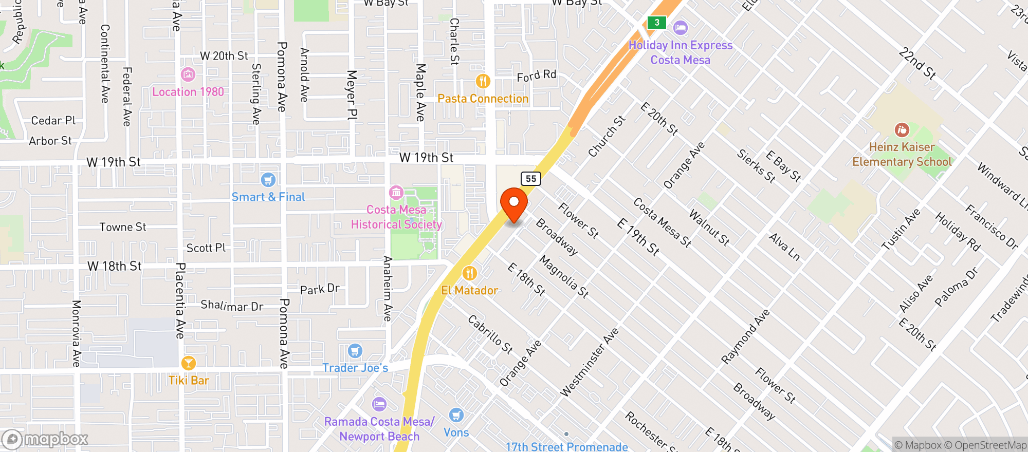 Map showing Goat Hill Tavern