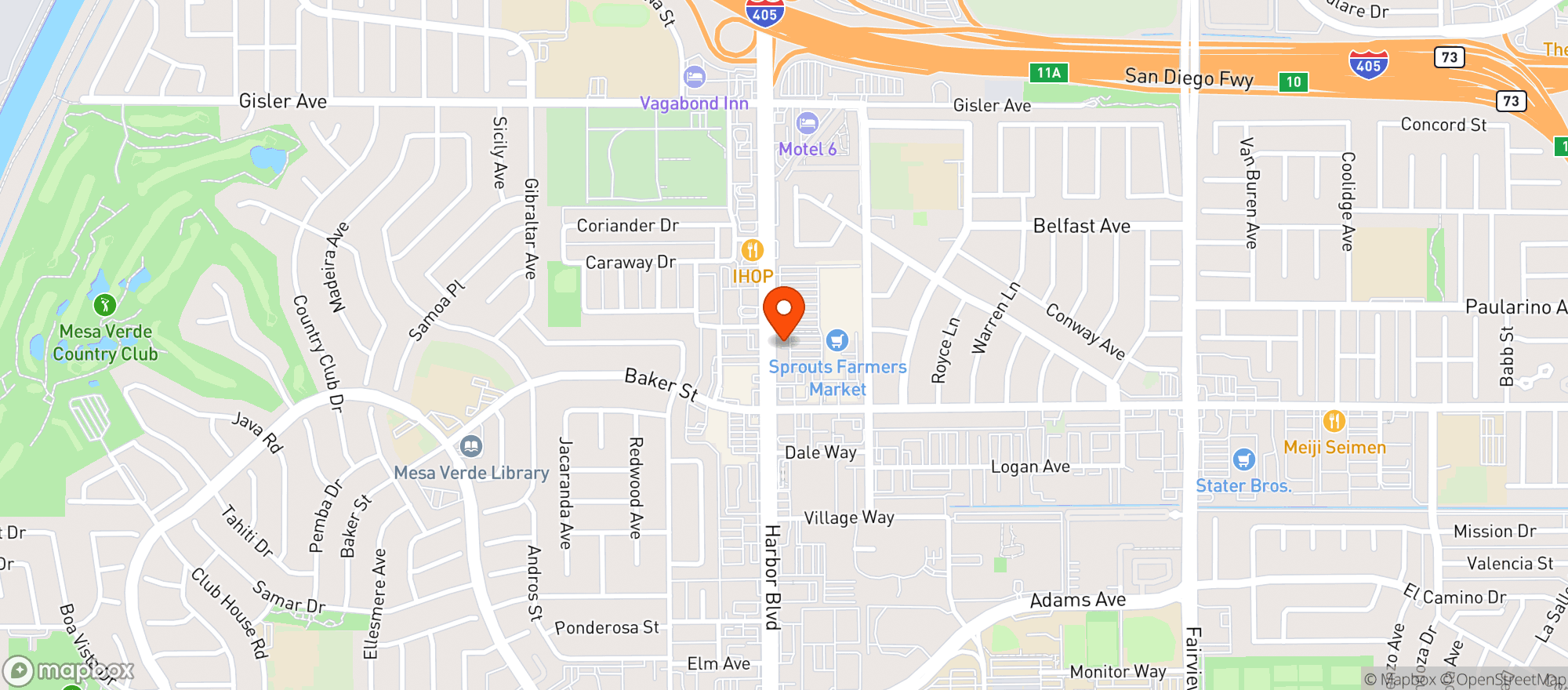 Map showing Target Store
