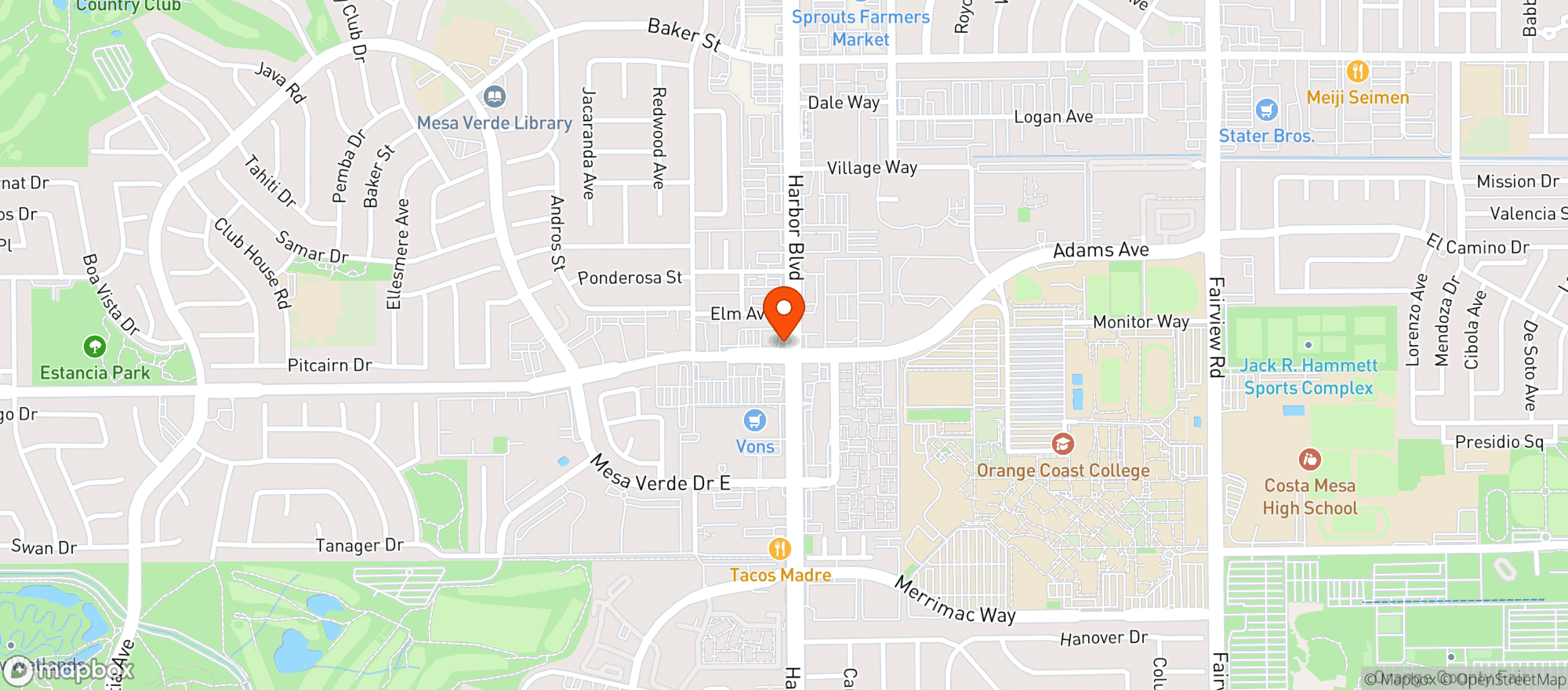 Map showing Off The Charts - Costa Mesa