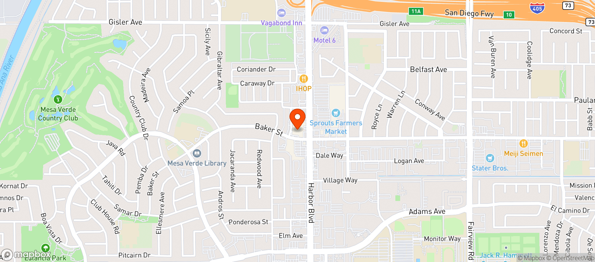 Map showing Mesa Verde Liquor