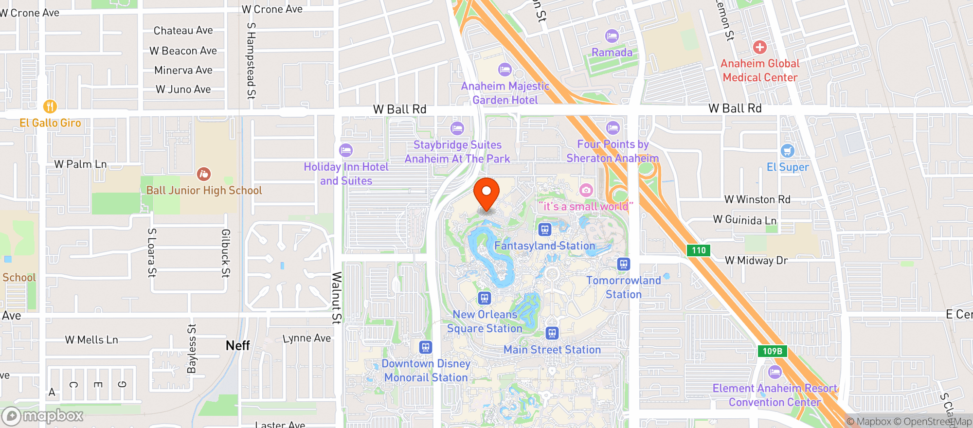 Map showing Ballast Point Brewing Co