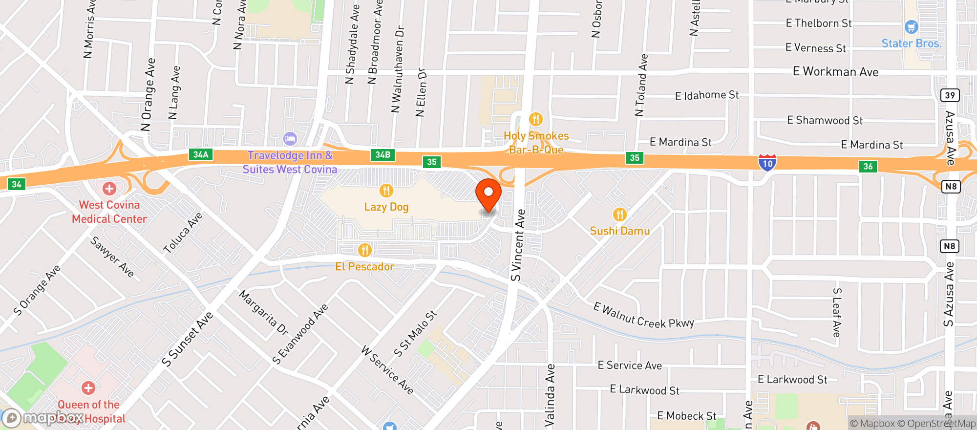 Map showing Gnc