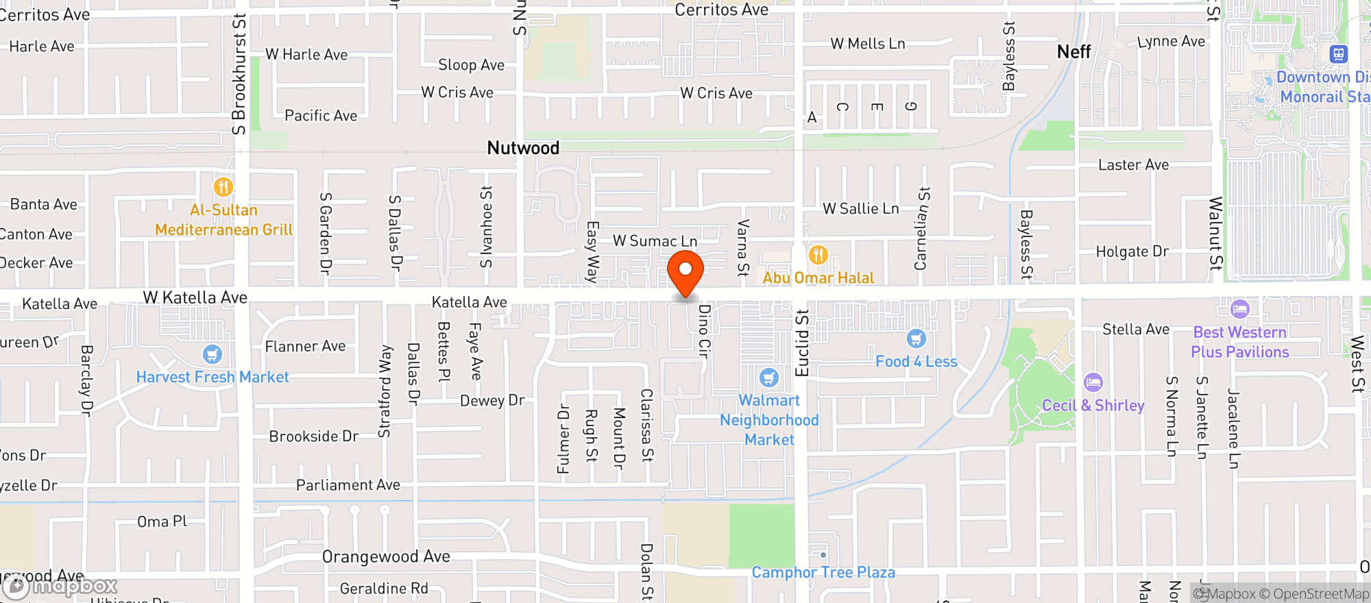 Map showing Wholesale Nutrition Center