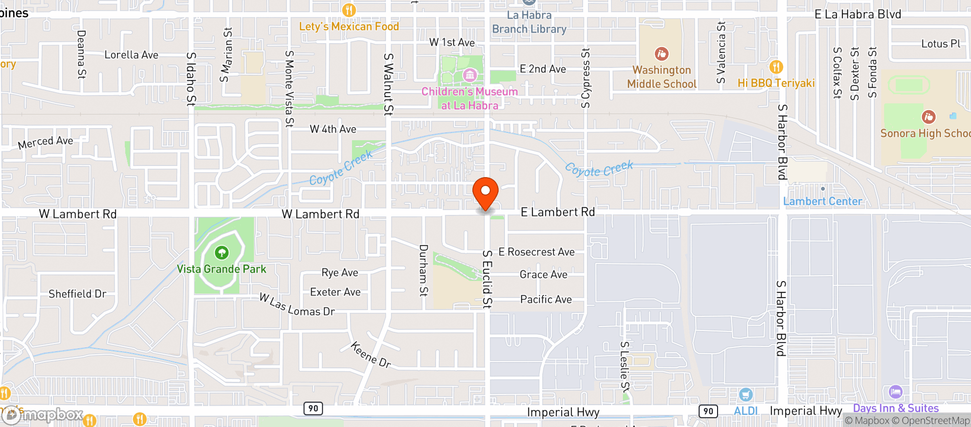 Map showing My Liquor Jr Mart - La Habra