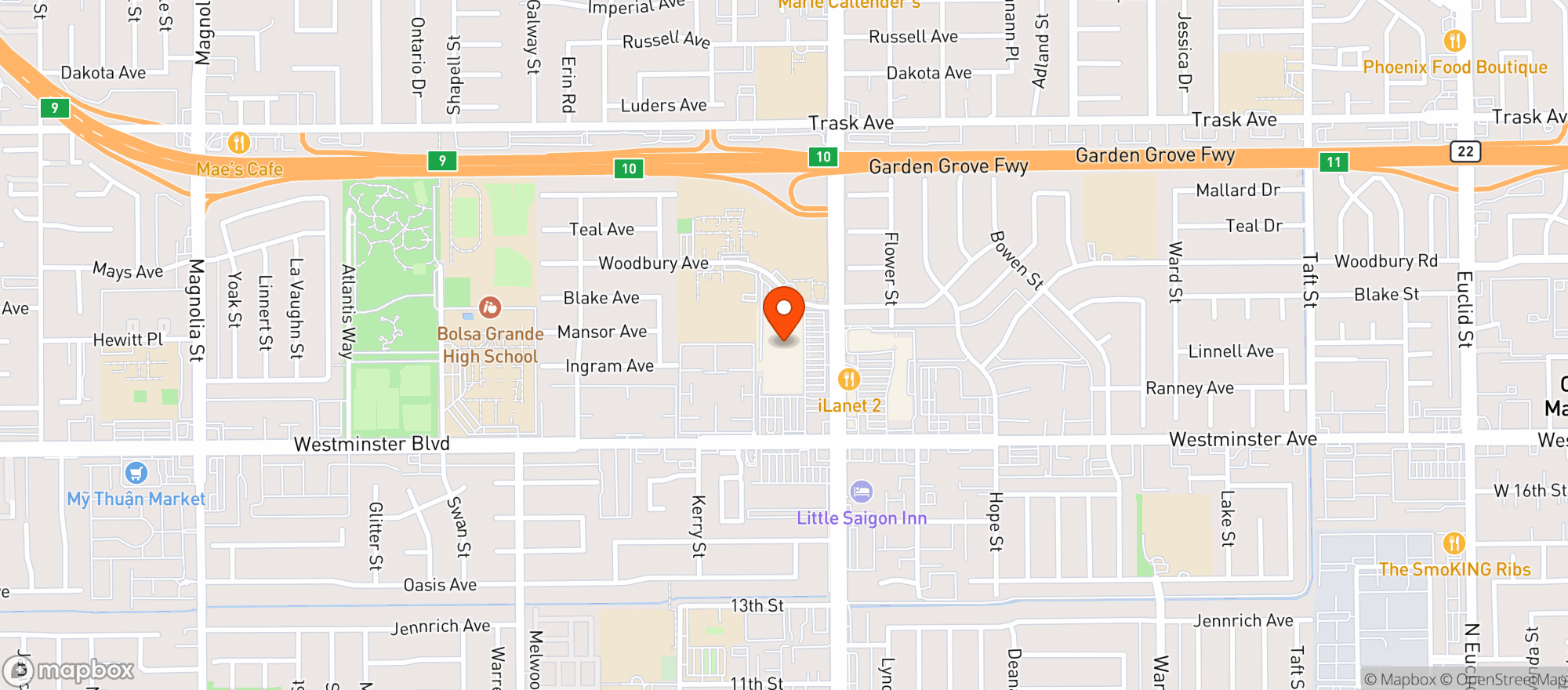 Map showing Target