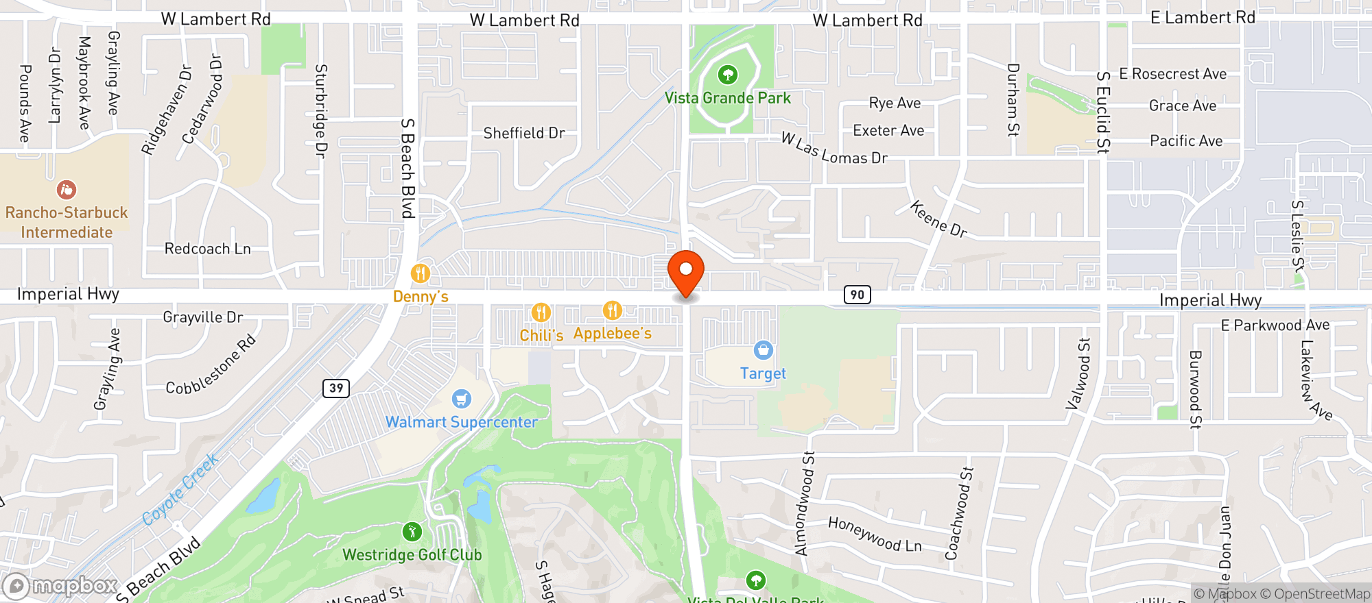 Map showing Target