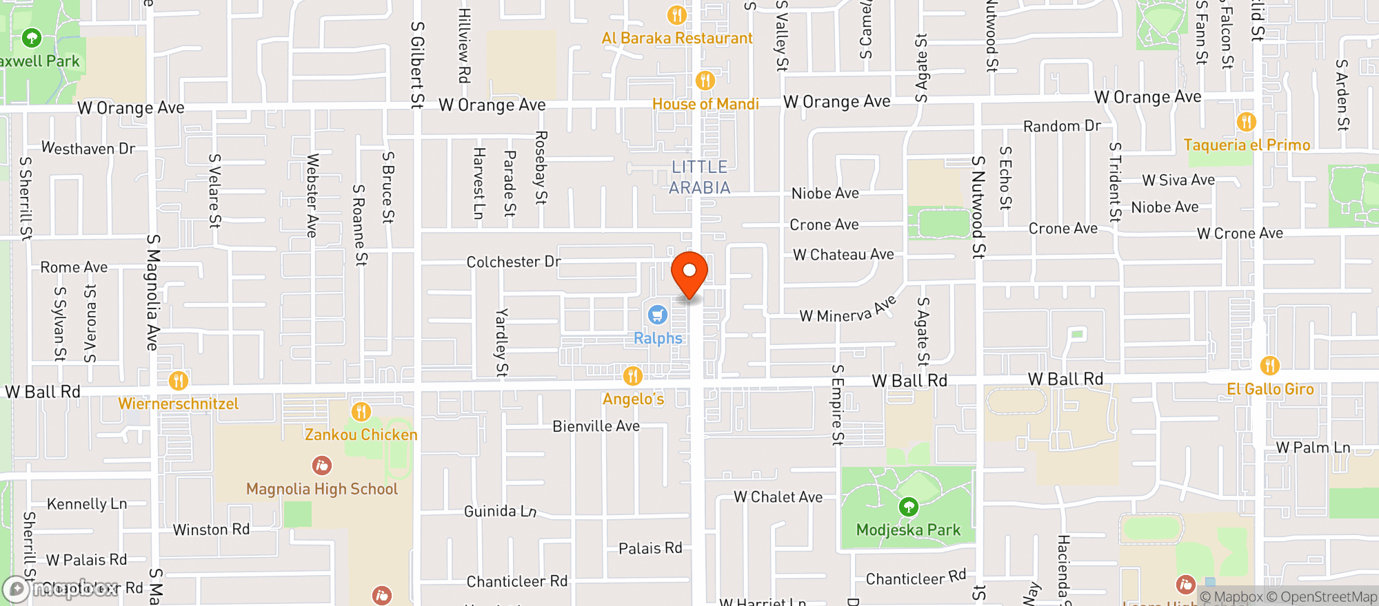 Map showing Ralphs