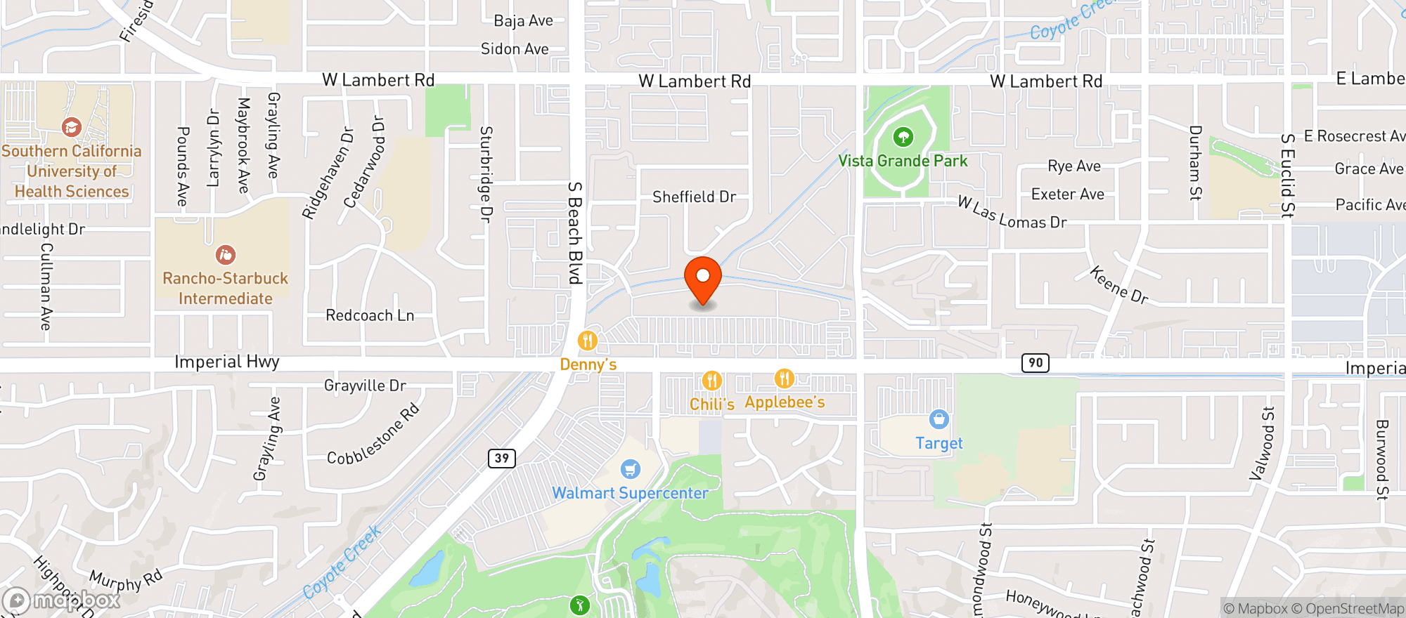 Map showing Gnc - 3946 - Lahabra Marketplace