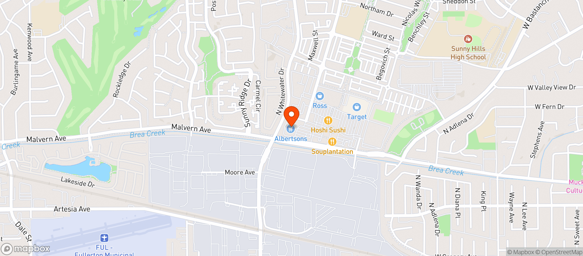 Map showing Albertsons