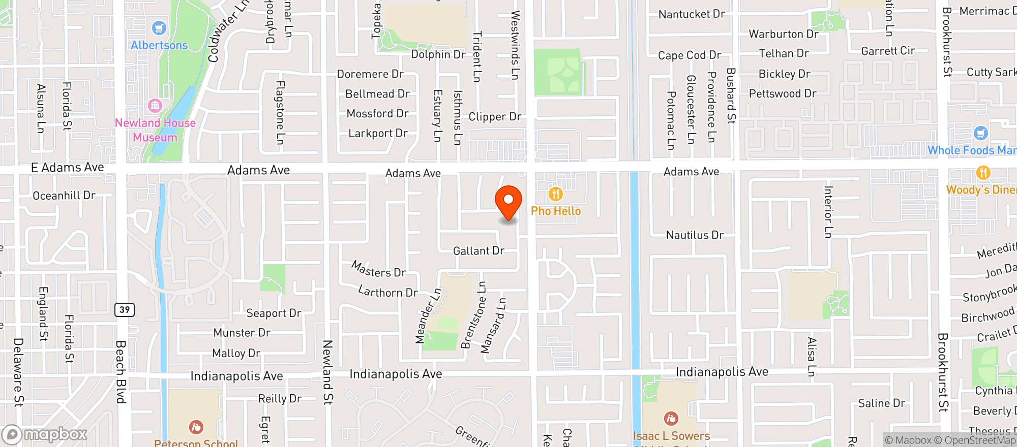 Map showing Vons