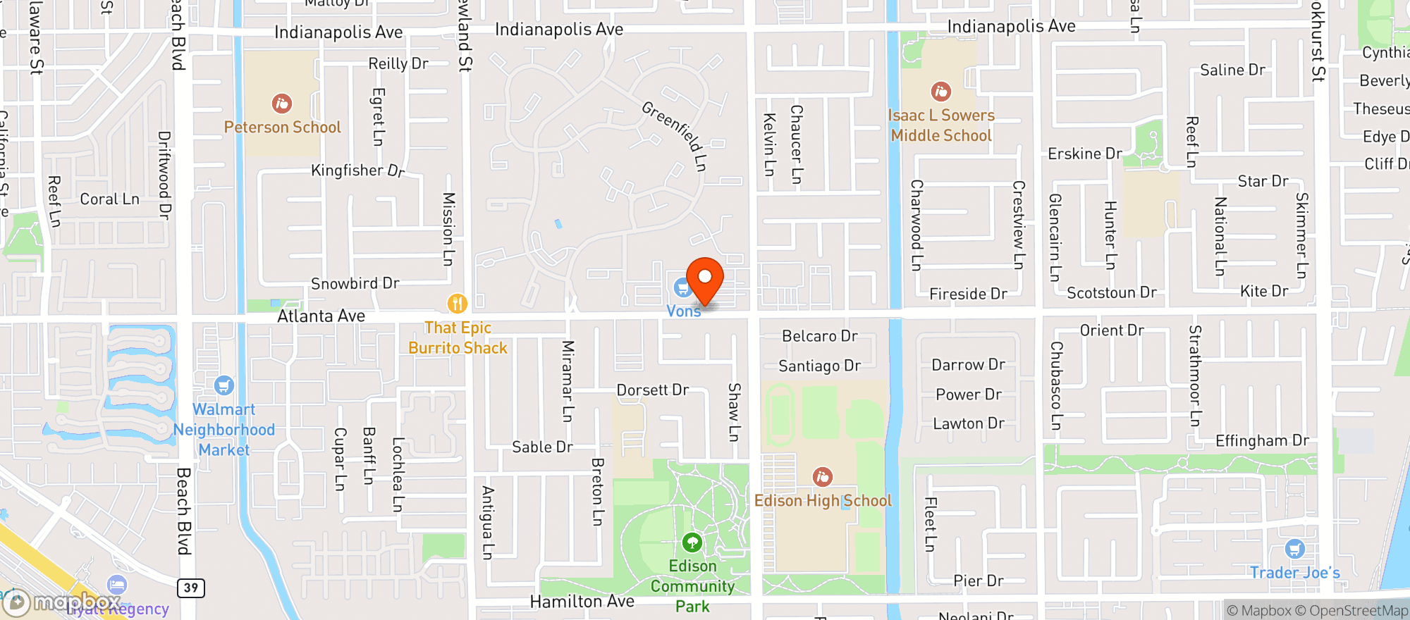 Map showing Little Misfit