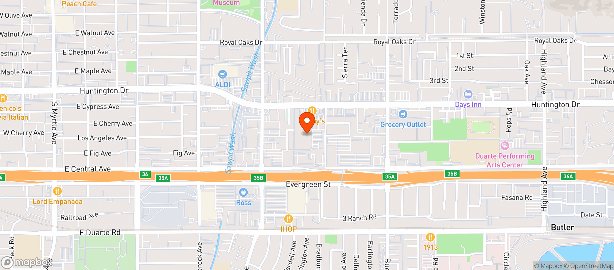 Map showing Target