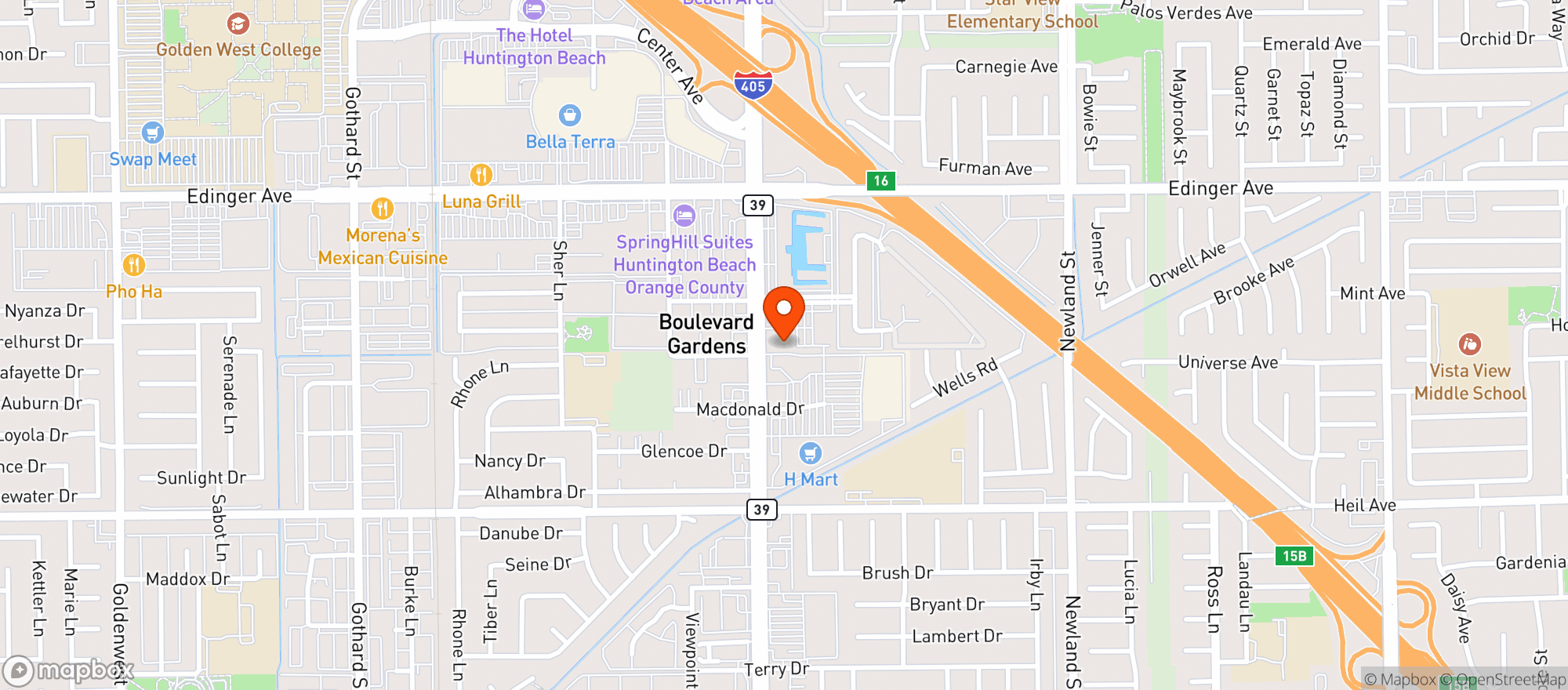 Map showing Total Wine - Huntington