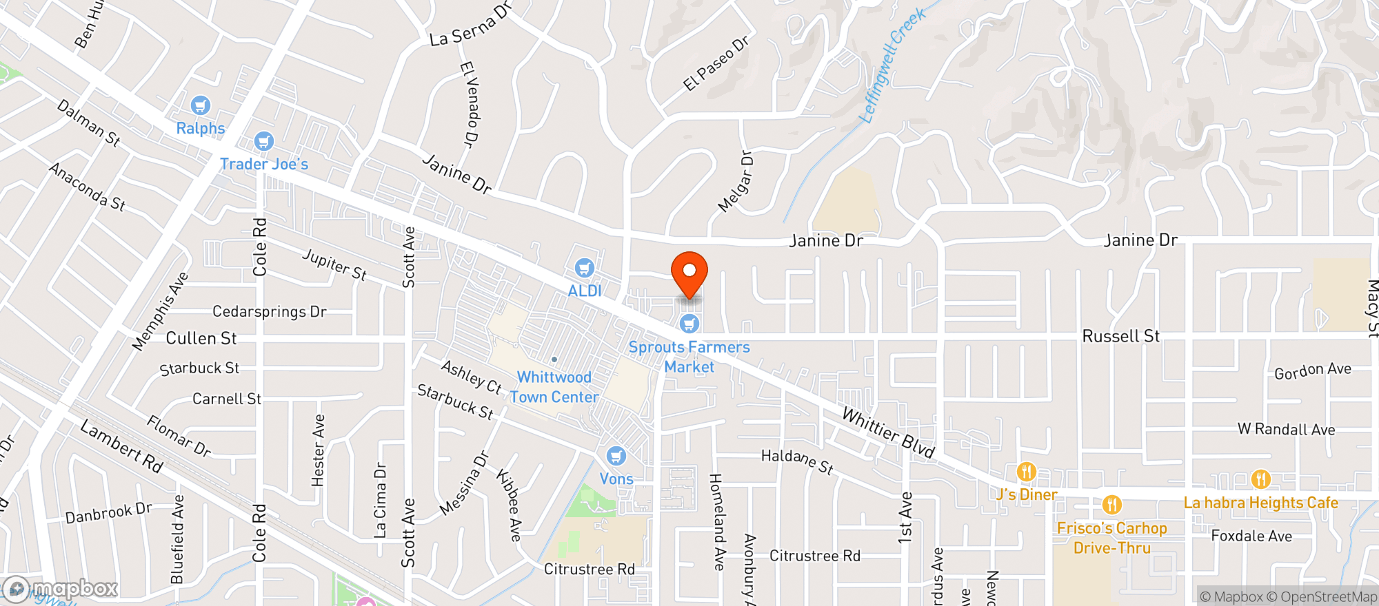 Map showing Sprouts Farmers Market