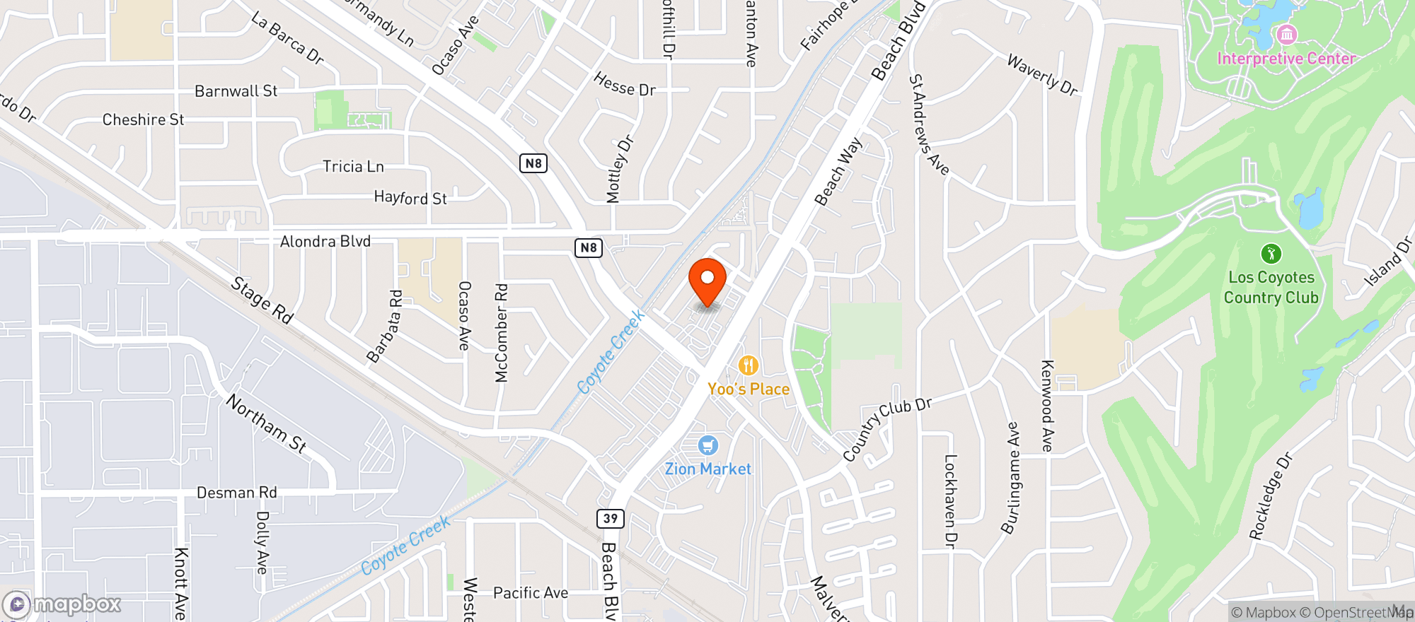 Map showing H Mart