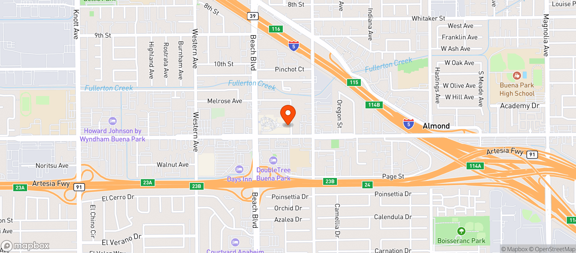 Map showing Hilton #00135000