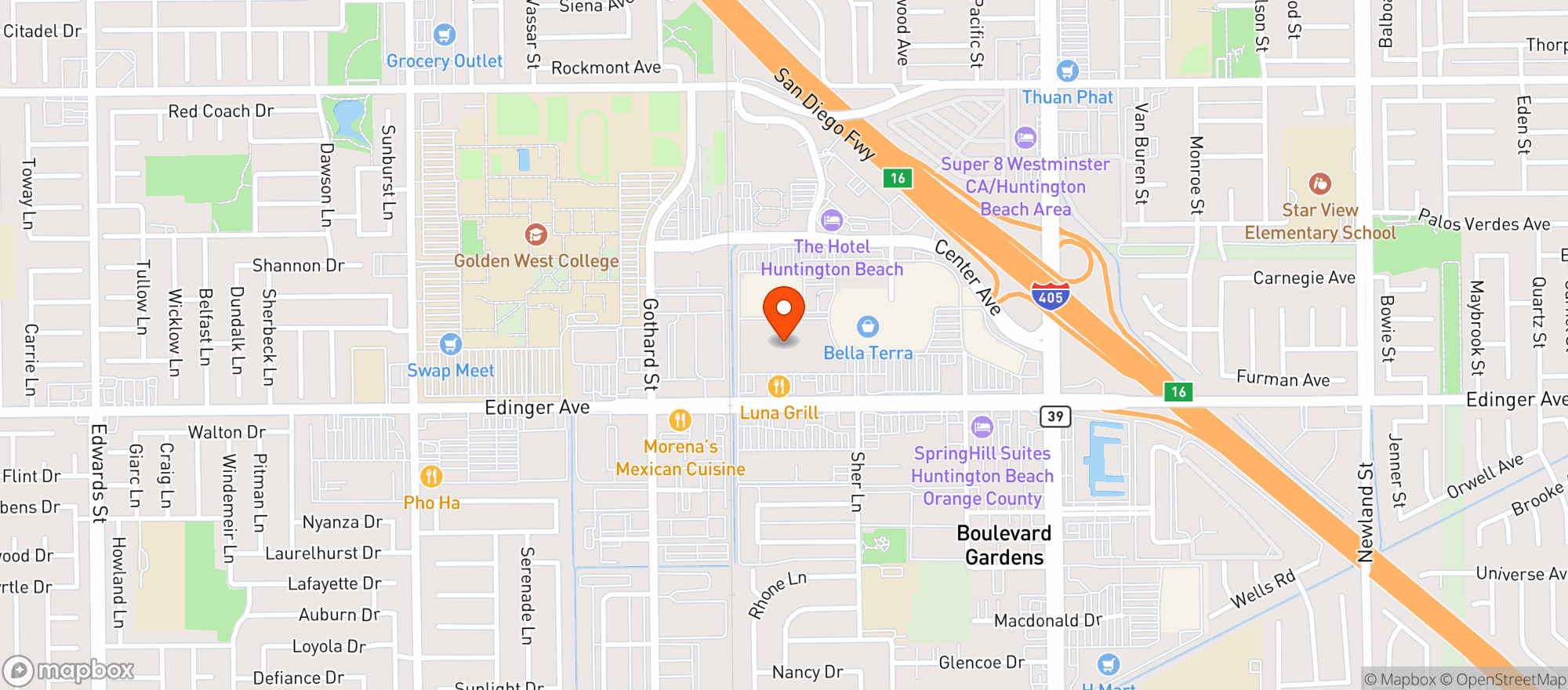 Map showing Solita Tacos & Margaritas