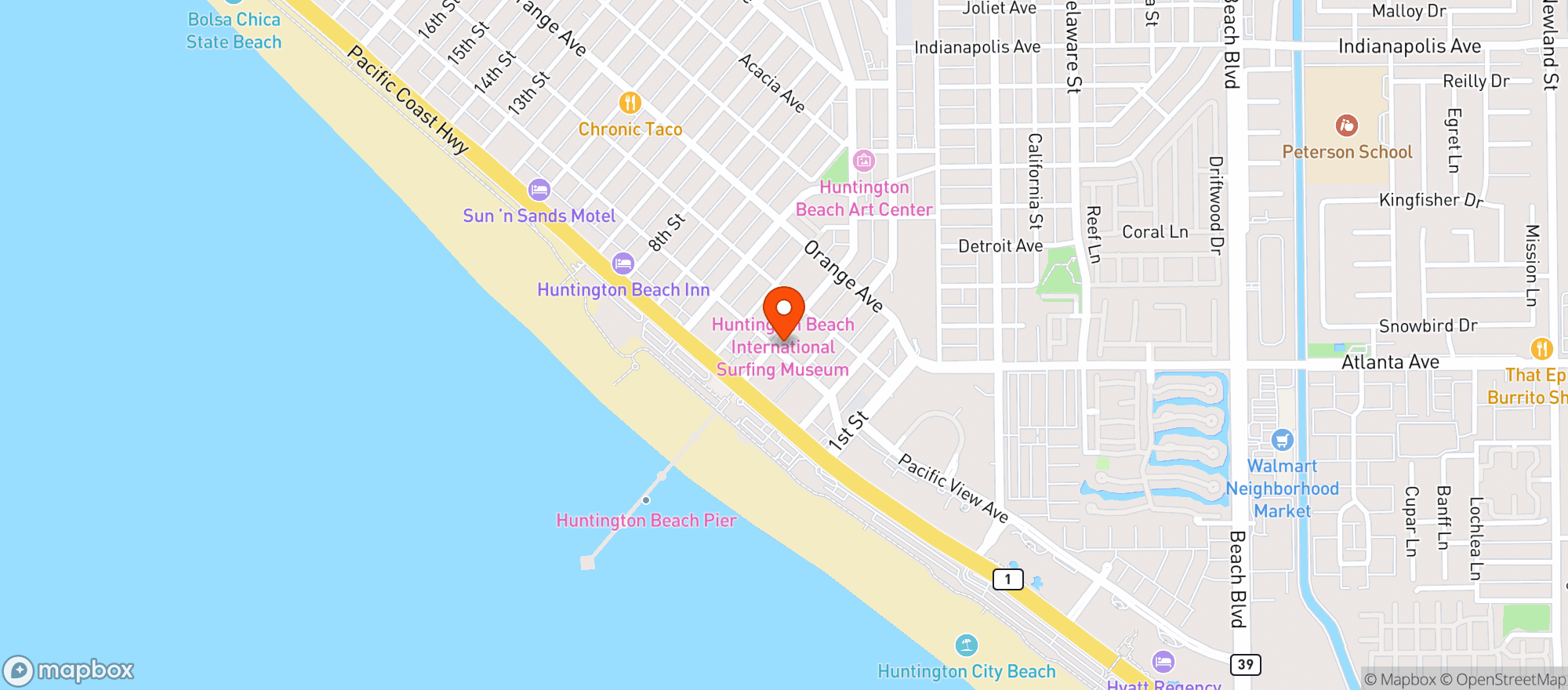 Map showing Surf City Market