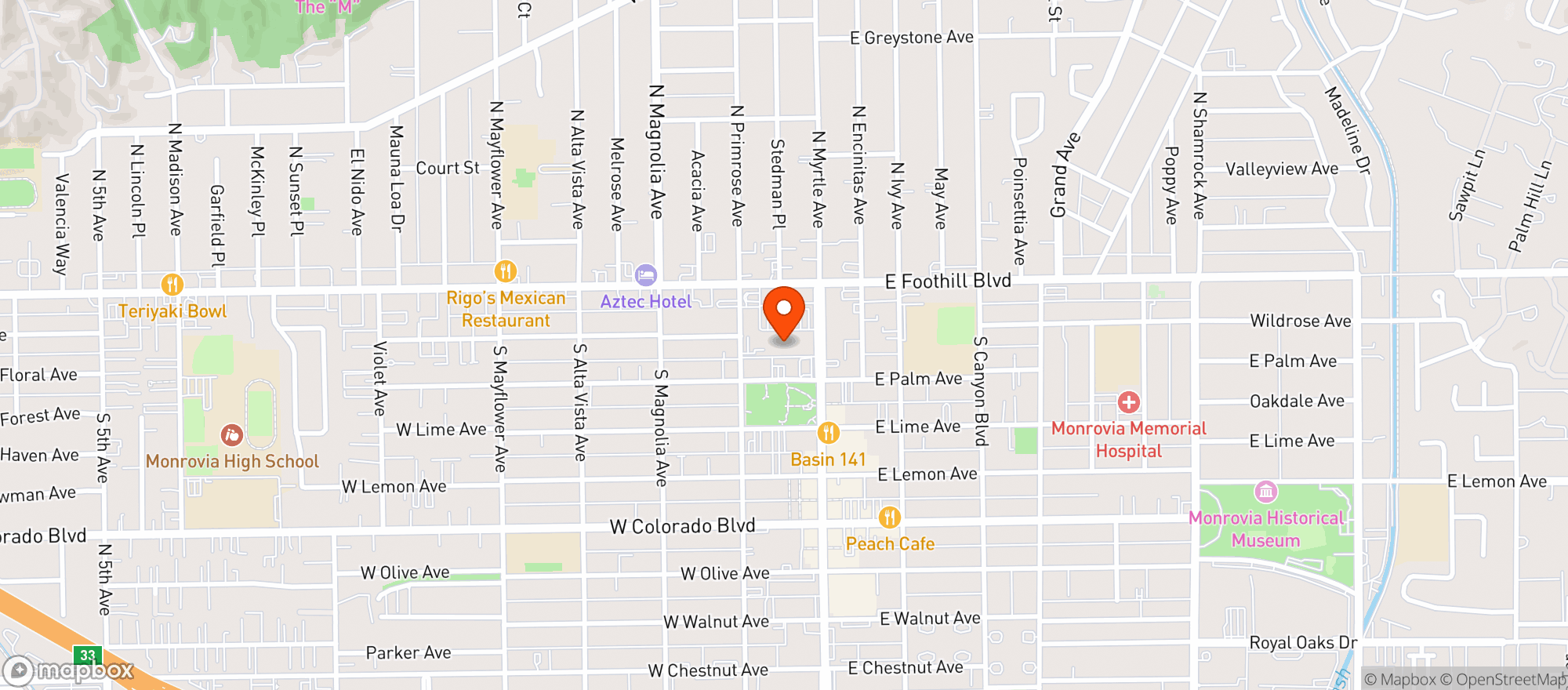 Map showing Vons